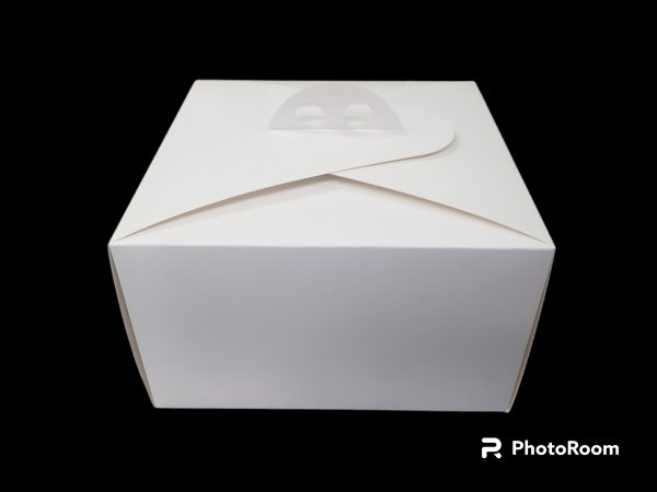 CAJA TORTA 26X15 LOCHERA BLANCA IMPORT