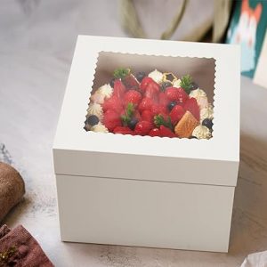 CAJA TORTA CON VENTANA 30X30X17