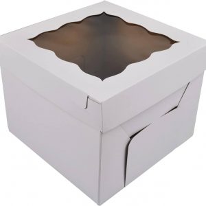 CAJA TORTA CON VENTANA 30X30X30CM