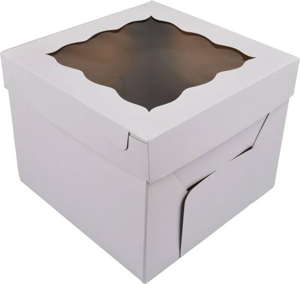 CAJA TORTA CON VENTANA 30X30X30CM