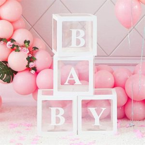 CAJA BABY SHOWER SETX4 30X30X30CM