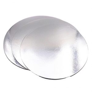 BASE PLATEADA 15CM REDONDA PAQX50.