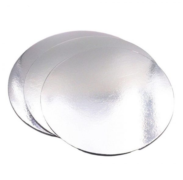 BASE PLATEADA 15CM REDONDA PAQX50.