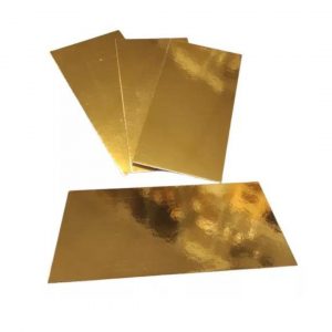 BASE DORADA 20X30 CM RECTANGULAR PAQX50.