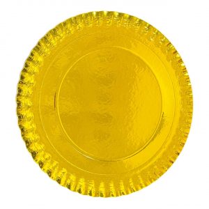 BASE PLATO DORADA REDONDA 25 CM