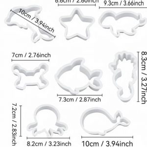 CORTADOR PLASTICO ANIMALES MARINOS X8