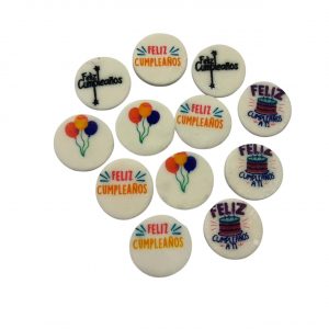 APLIQUE PARA GALLETA O CUPCAKE X12UNID 3 CM