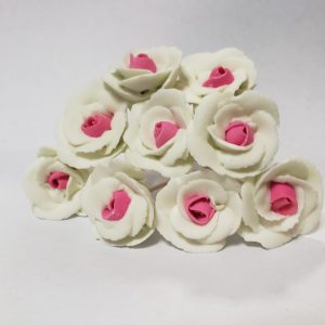 FLOR PALILLO BLANCA CON ROSADA X12