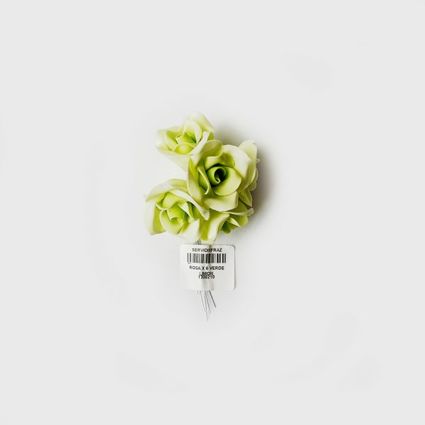 ROSA X 6 VERDE LIMON