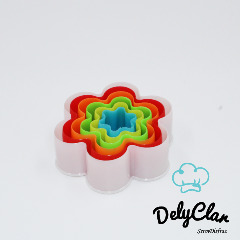 CORTADOR FLOR X6 PLAST COLORES.