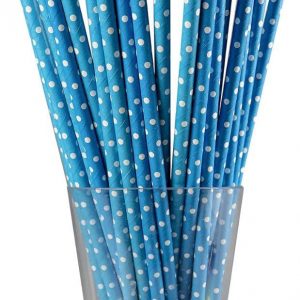 PALOS CAKEPOPS CELESTE PUNTOS BLANCOS APROX 90UNID