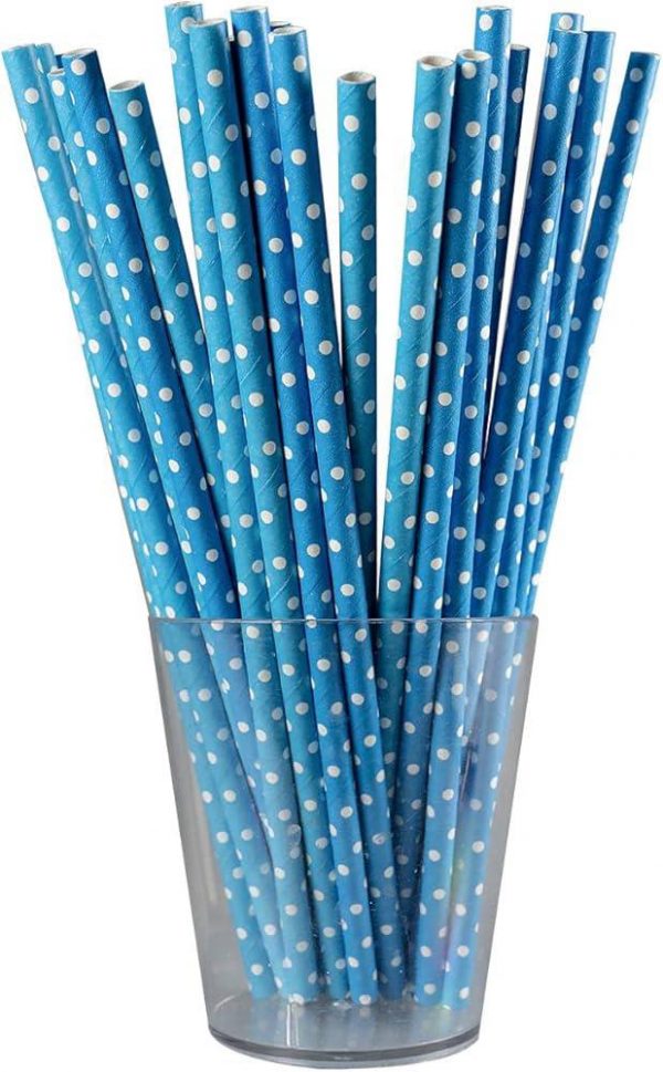 PALOS CAKEPOPS CELESTE PUNTOS BLANCOS APROX 90UNID