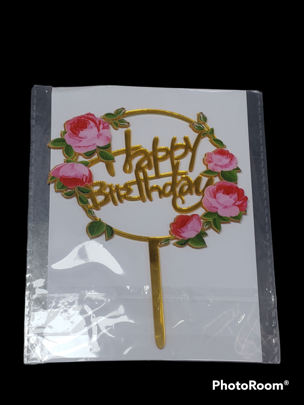 TOPPER IMPORTADO HBD ACRILICO