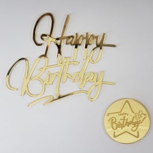 TOPPER Y MONEDA ACRILICO HAPPY B