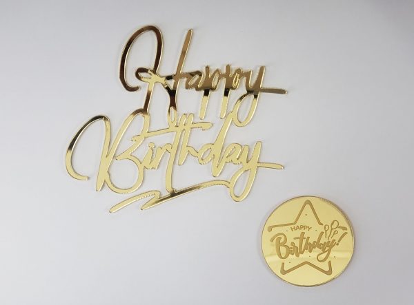 TOPPER Y MONEDA ACRILICO HAPPY B