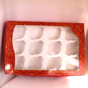CAJA CUPCAKE X12 ROJA