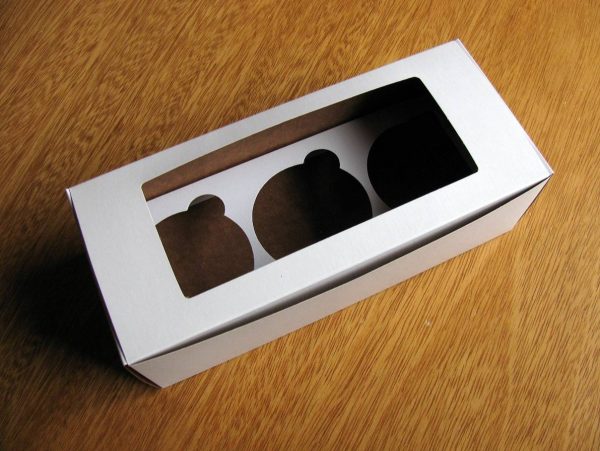 CAJA CUPCAKE X3 BLANCO