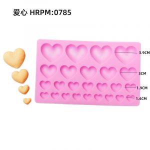 MOLDE SILICON 926 CORAZONES VARIOS TAMAÑOS