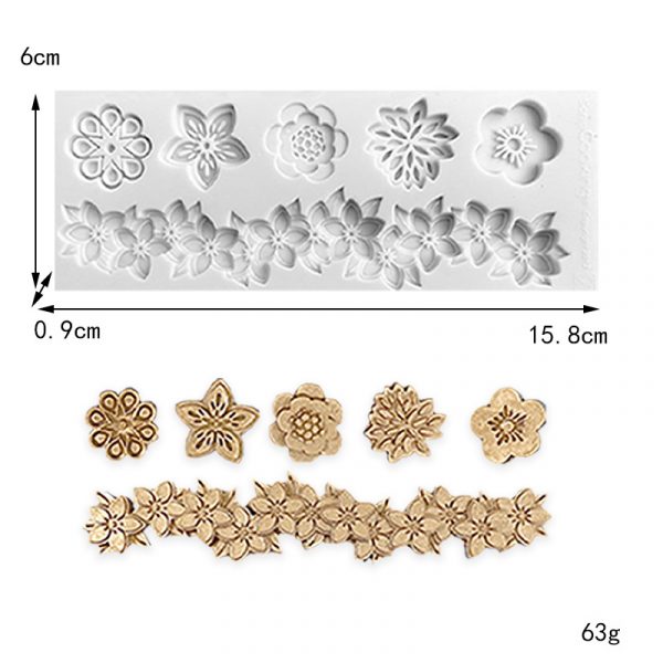 MOLDE SILICON 932 GIRNALDA Y FLORES