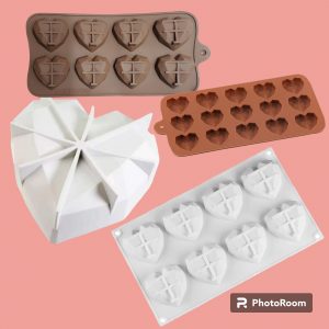 MOLDE SILICON SET SAN VALENTIN X4 PROMO