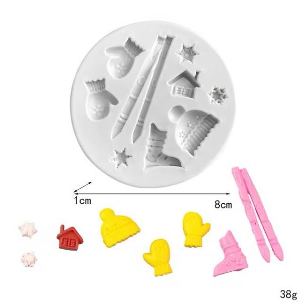 MOLDE SILICON 155 FIGURAS MINI NAVIDEÑAS