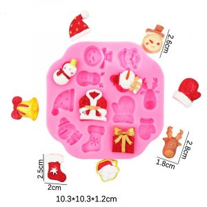 MOLDE SILICON 157 NAVIDAD GUANTE Y REGALO
