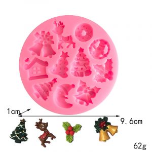 MOLDE SILICON 158 NAVIDAD ARBOL Y LUNA