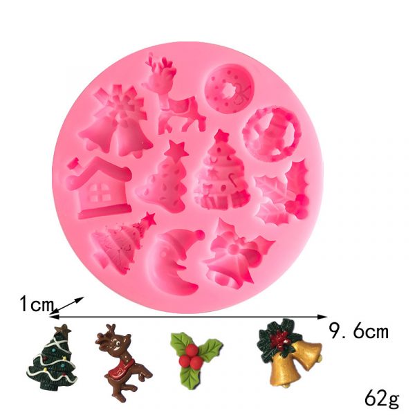 MOLDE SILICON 158 NAVIDAD ARBOL Y LUNA