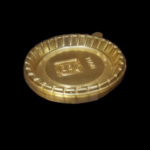 BASE PLASTICA DORADA REDONDA X12