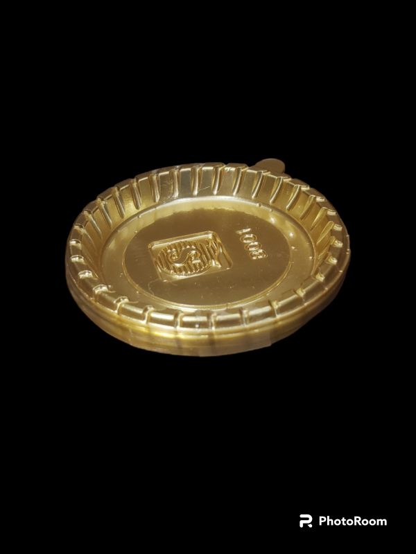 BASE PLASTICA DORADA REDONDA X12