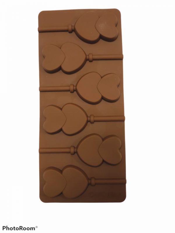 MOLDE SILICON 501 PALETA 2 CORAZONES