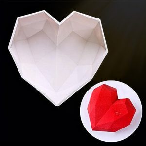 MOLDE SILICONA 733 CORAZON GEOMETRICO GRANDE