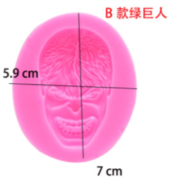 MOLDE SILICON 890 CARA DE HULK