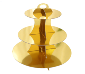 PEDESTAL CUPCAKE DORADO