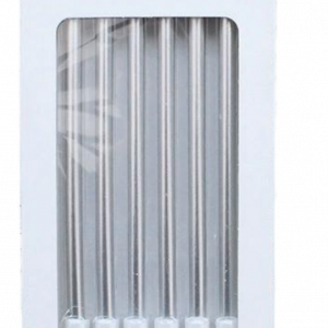 VELAS BRILLO PLATEADA X6