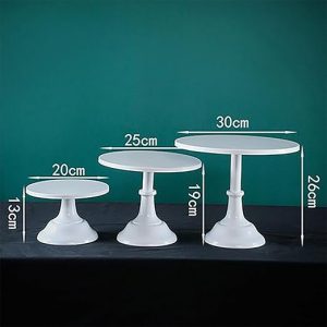PEDESTAL BLANCO SET X 3 20CM, 25CM,30CM