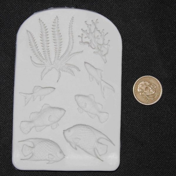 MOLDE SILICONA 669 (767) ALGAS Y PECES