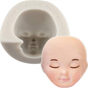 MOLDE SILICON 107 CABEZA BEBE4X3CM