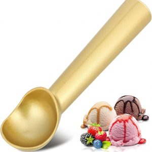 CUCHARA PARA HELADO DORADA.