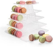PEDESTAL ACETATO PARA MACARRONS CUADRADO 26CM