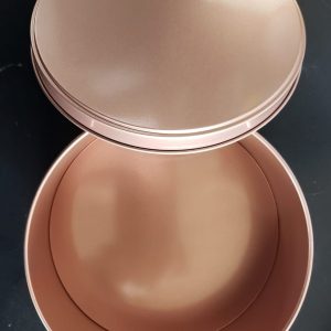 CAJA CHOCOLATE METALICA REDONDA 14CM