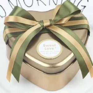 CAJA CHOCOLATE METALICA CORAZON 9CM