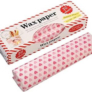 PAPEL ENCERADO DE CORAZONES50 HOJAS 215X250MM