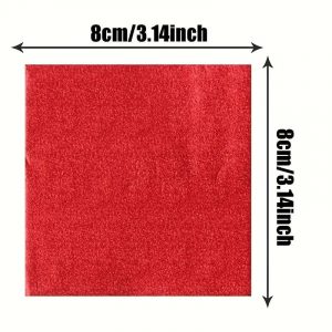 PAPEL ESTAÑO ROJO 8X8CM