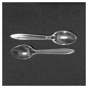 CUCHARA PLASTICA TRANSPARENTE 25 UND