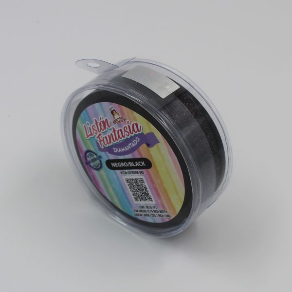 LISTON DIAMANTADO NEGRO 2CN ANCHO/840CM ANCHO