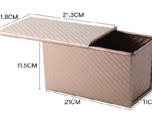 MOLDE PAN CON TAPA 21X11X12CM