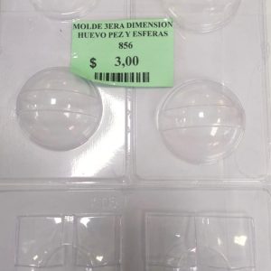 MOLDE 3ERA DIMENSION HUEVO PEZ Y ESFERAS
