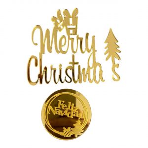 TOPPER Y MONEDA ACRILICO DIAS FESTIVOS