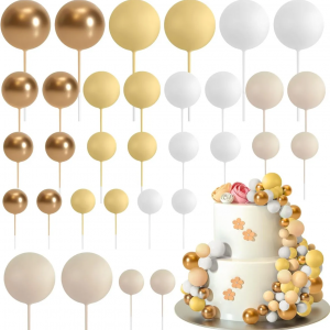 GLOBOS SET DORADO Y AMARILLO PAQX32